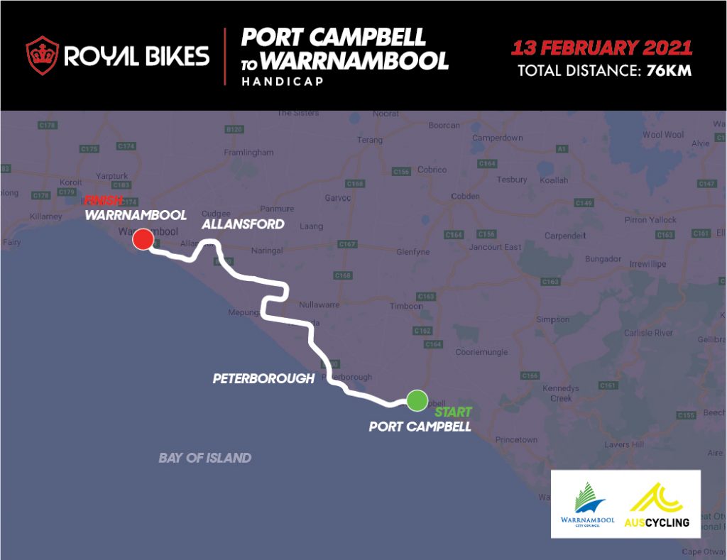 Port Campbell to Warrnambool Handicap 2021 course